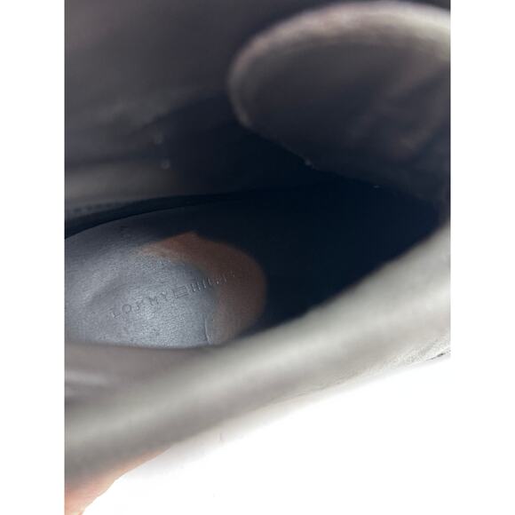 Tommy Hilfiger Twyazi Taupe Plaid Lace Up Combat Ankle Boots Women's Size 10 - Picture 8 of 9